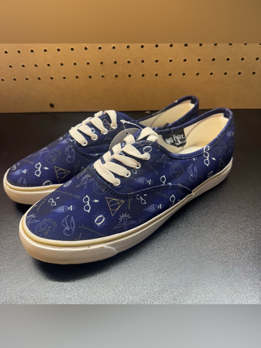 Harry Potter BioWorld Sneakers Blue White Lace-up Canvas Shoes Women 11.5 Men 10